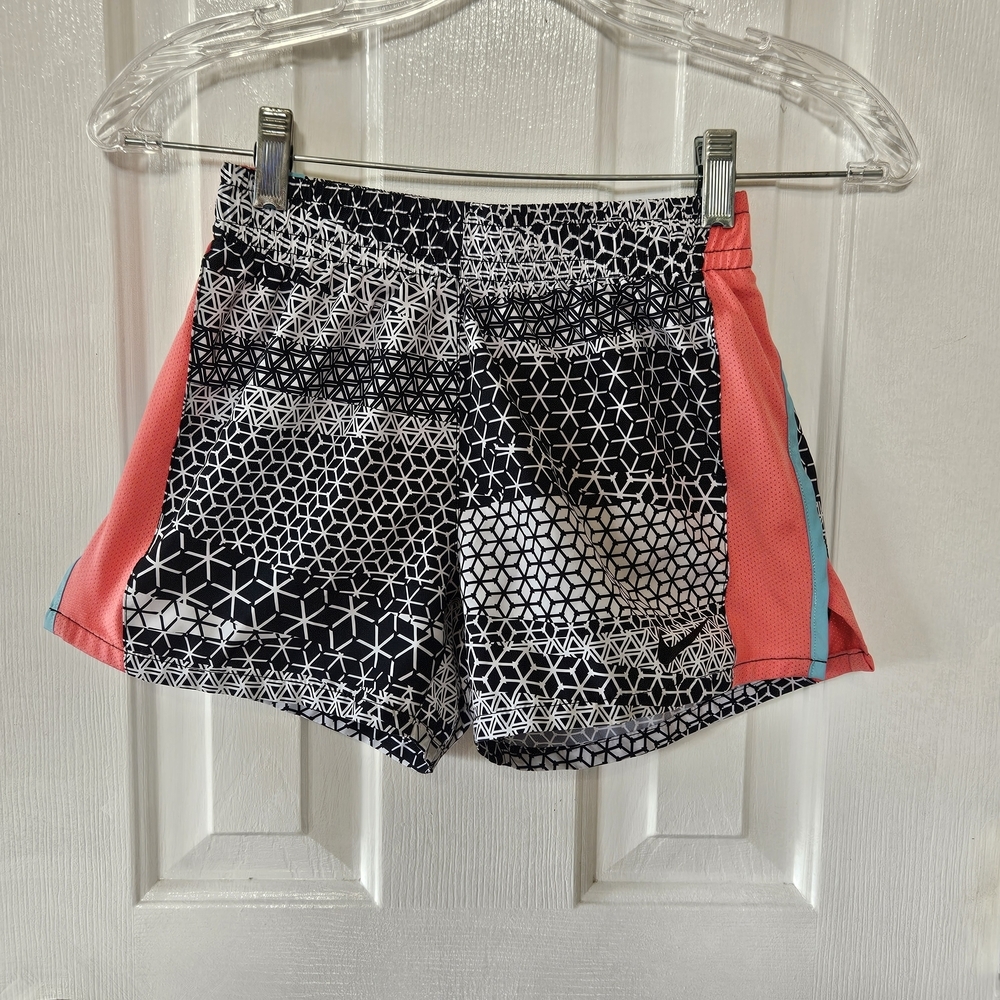 Nike Kids Black and Pink Geometric Shorts